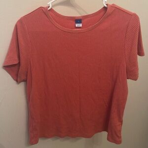 Old Navy Coral Ribbed Short Sleeve Tee